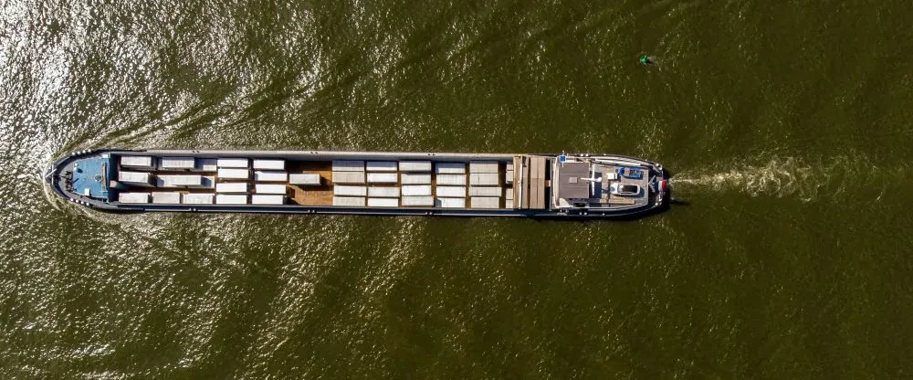 A ship carrying shipping containers