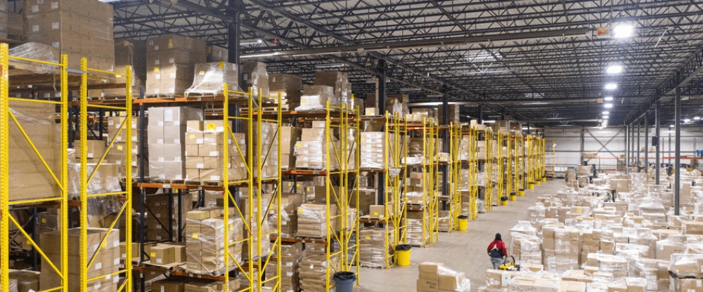 A busy warehouse