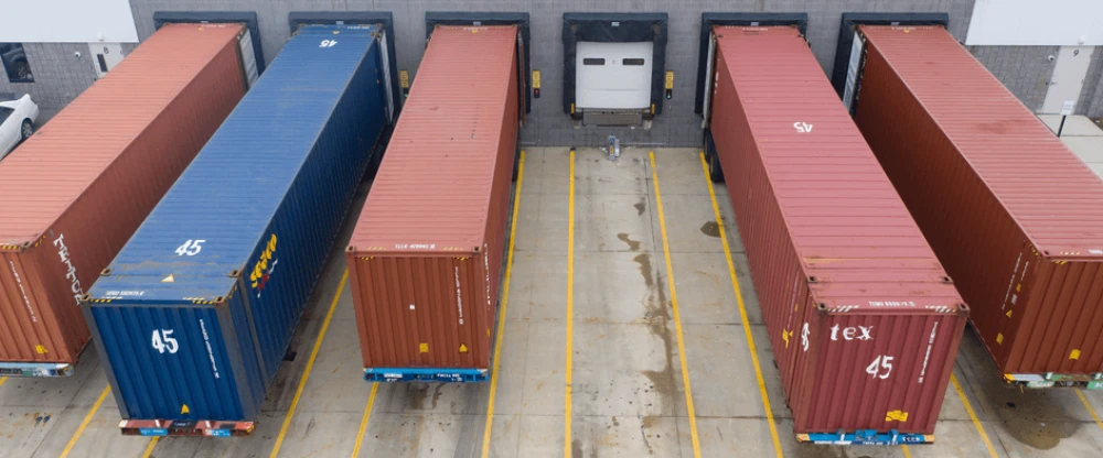 Trailers at a loading dock